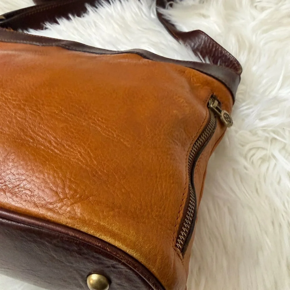 Firenze Leather Handbag Purse cognac Pelletterie D&D